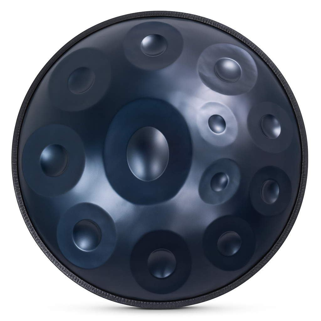 Handpan Artisanal Ré Mineur - Bleu Nuit (9/10/12 Notes)